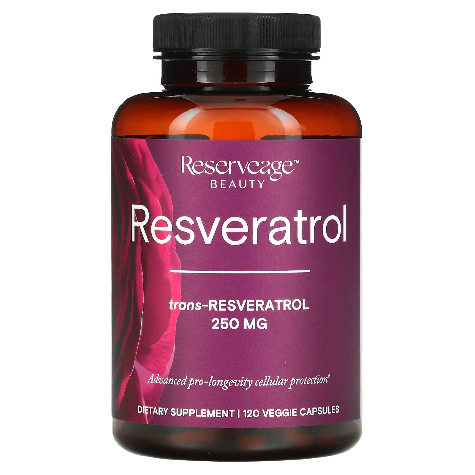 Reserveage Nutrition, ресвератрол, транс-ресвератрол, 250 мг, 120 растительных капсул