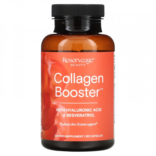 Reserveage Nutrition, Collagen Booster с гиалуроновой кислотой и ресвератролом, 120 капсул