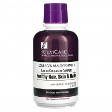 Rejuvicare, Collagen Beauty Formula, жидкий коллагеновый комплекс для здоровья волос, кожи и ногтей со вкусом винограда, 480 мл (16 жидк. унций)