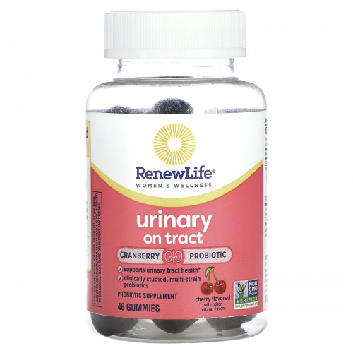 Renew Life, Urinary on Tract, Cherry, 48 жевательных таблеток