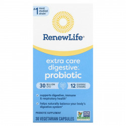 Renew Life, Ultimate Flora Extra Care Probiotic, 30 млрд КОЕ, 30 вегетарианских капсул