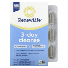 Renew Life, 3-дневное очищение, 12 вегетарианских капсул