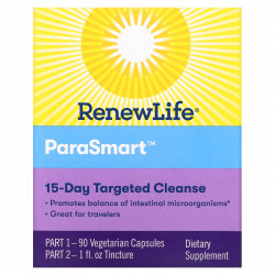 Renew Life, Направленное действие, ParaSmart, микробиологическое очищение, 15-дневная программа из 2 частей