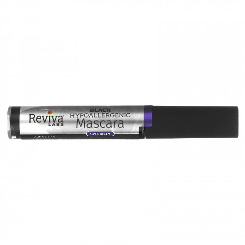 Reviva Labs, гипоаллергенная тушь, черная, 7 г (0,25 унции)