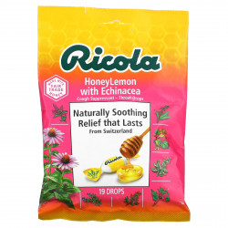 Ricola, леденцы для горла, мед и лимон с эхинацеей, 19 шт.