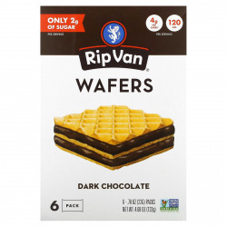 Rip Van Wafels, Темный шоколад, 6 пакетиков по 22 г (0,78 унции)