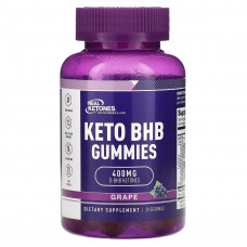 Real Ketones, Keto BHB, жевательные мармеладки, с виноградом, 200 мг, 30 жевательных таблеток