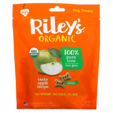 Riley’s Organics, лакомства для собак, маленькая косточка, рецепт с яблоком, 142 г (5 унций)