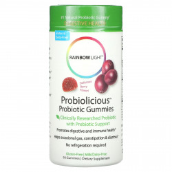 Rainbow Light, Probiolicious пробиотические жевательные конфеты с ягодным вкусом, 50 мармеладок (Товар снят с продажи) 
