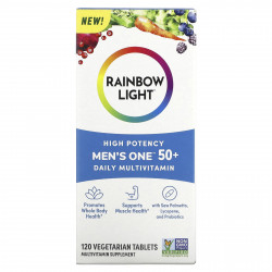 Rainbow Light, Men One 50+ Daily, мультивитамины, высокая эффективность, 120 вегетарианских таблеток