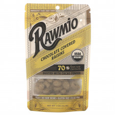 Rawmio, Изюм в шоколаде, 70% темный необработанный шоколад, 56,7 г (2 унции)