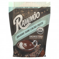 Rawmio, Органическая паста из необработанного какао, несладкая, 1 фунт (16 унций)