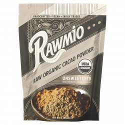 Rawmio, Порошок из необработанного органического какао, несладкий, 1 фунт (16 унций)
