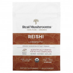 Real Mushrooms, порошок из экстракта органических грибов, рейши, 45 г (1,59 унции)