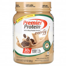 Premier Protein, Порошок из 100% сывороточного протеина с энергией, кофейный латте, 680 г (23,9 унции)