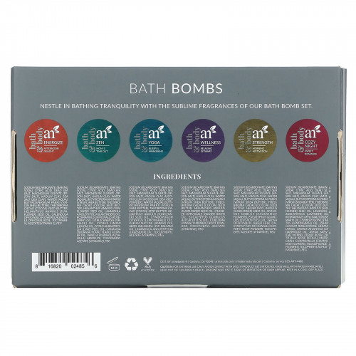 artnaturals, Бомбочки для ванны, 6 шт., 113 г (4 унции) каждая