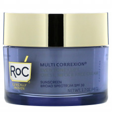 RoC, Multi Correxion, Ровный тон + Подтяжка, Крем 5 в 1 для груди, шеи и лица, SPF 30, 1,7 унции (48 г)