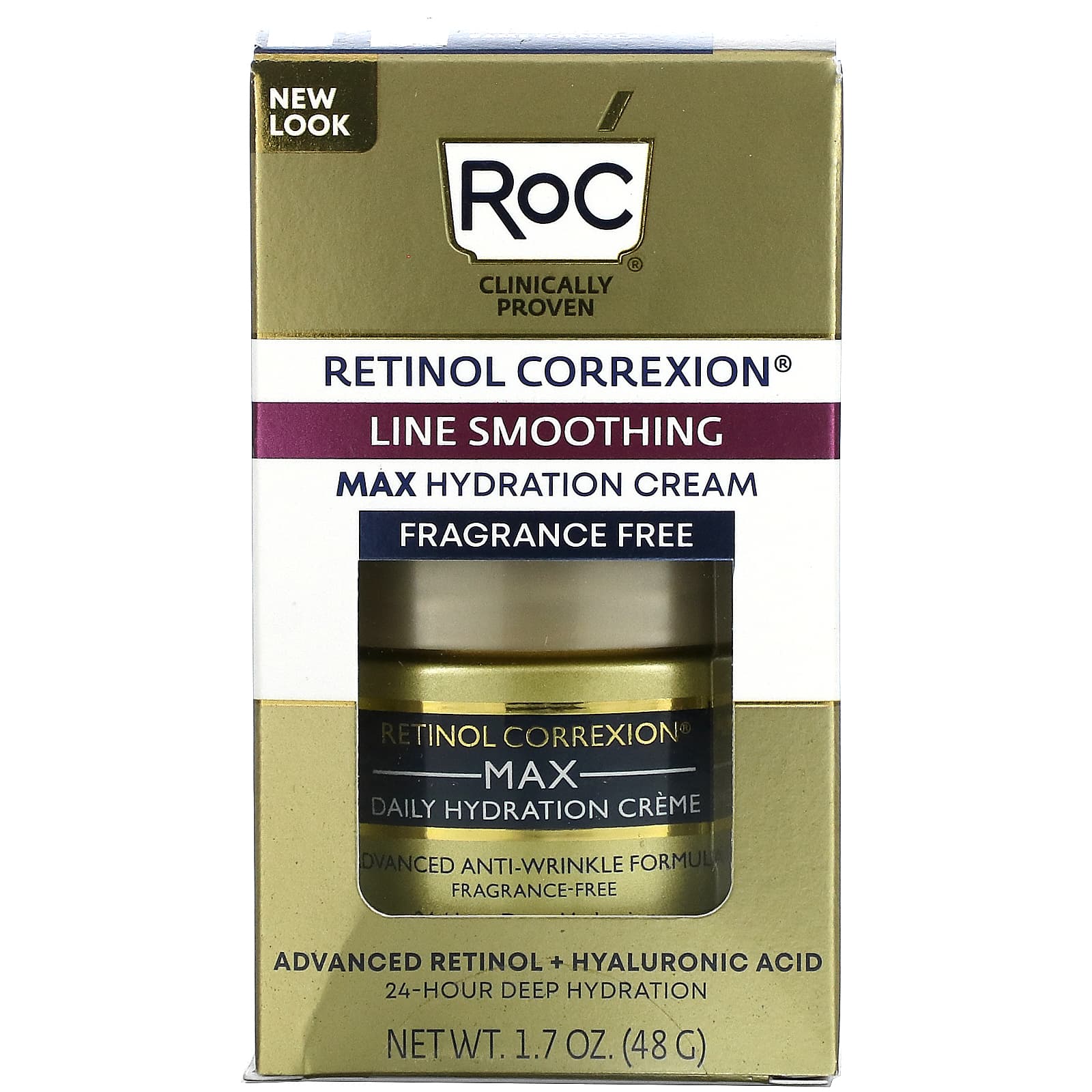 RoC, Retinol Correxion, крем для максимального увлажнения, без отдушек, 48 г (1,7 унции)