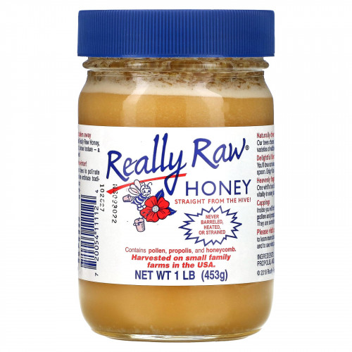 Really Raw Honey, Мед, 453 г (1 фунт)