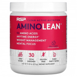 RSP Nutrition, AminoLean, смесь для приготовления энергетических напитков, фруктовый пунш, 270 г (9,52 унции)