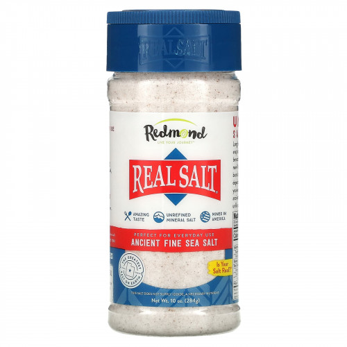 Redmond Trading Company, Real Salt, древняя мелкая морская соль, 284 г (10 унций)