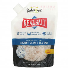 Redmond Trading Company, Real Salt, древняя грубая морская соль, соль для измельчения, 454 г (16 унций)