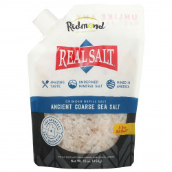 Redmond Trading Company, Real Salt, древняя грубая морская соль, соль для измельчения, 454 г (16 унций)
