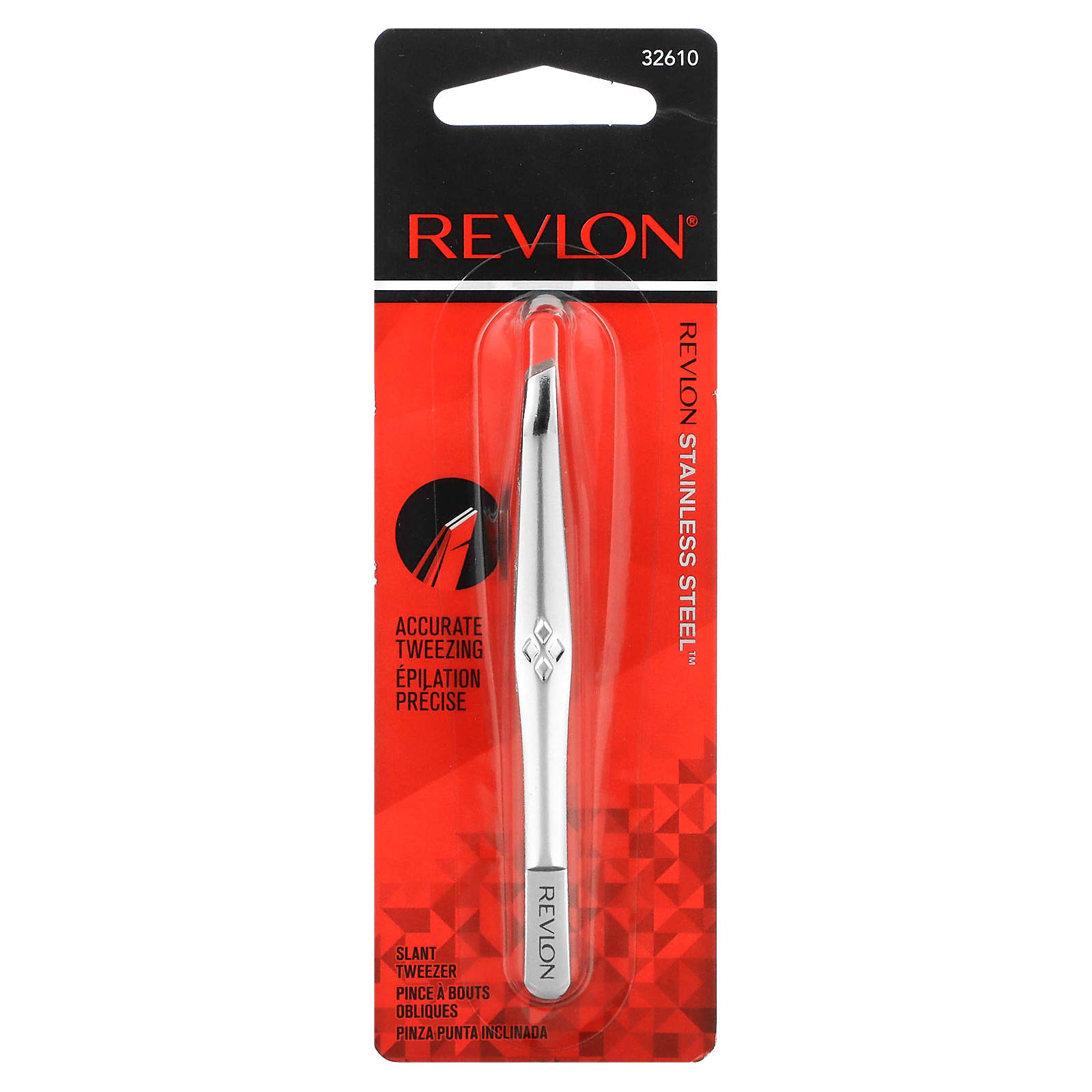 Revlon, Пинцет со скошенными кончиками, 1 шт.