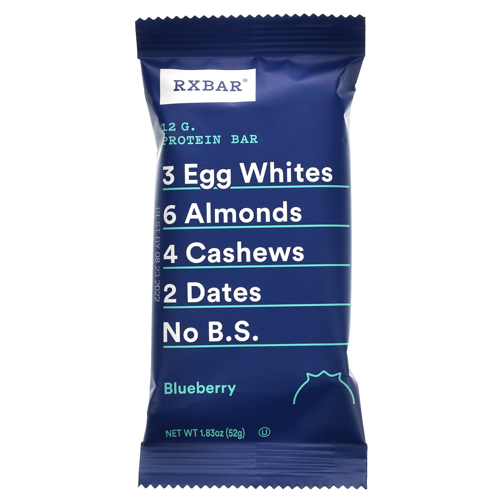 RXBAR, Протеиновый батончик, черника, 12 батончиков по 1,83 унции (52 г) каждый