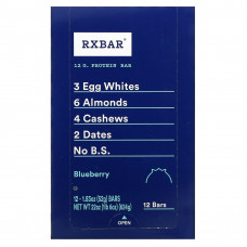 RXBAR, Протеиновый батончик, черника, 12 батончиков по 1,83 унции (52 г) каждый