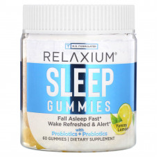 Relaxium, Sleep Gummies with Probiotics & Prebiotics, Yummy Lemon, 60 Gummies