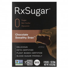 RxSugar, Swealthy Snax, с шоколадным вкусом, 8 пакетиков по 28 г (1 унции)