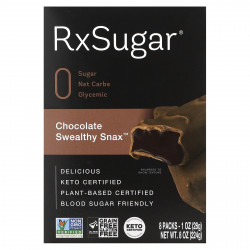 RxSugar, Swealthy Snax, с шоколадным вкусом, 8 пакетиков по 28 г (1 унции)