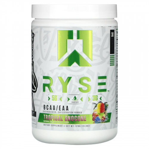 RYSE, BCAA / EAA, тропический снокон, 378 г (13,3 унции)