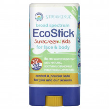 Stream2Sea, EcoStick Sunscreen 4 Kids, SPF 35+, без отдушек, 16 г (0,5 унции)