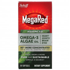Schiff, MegaRed, Улучшенное масло из водорослей с омега-3, 50 мягких таблеток