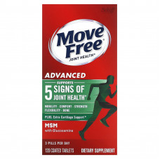 Schiff, Move Free, Advanced, добавка для здоровья суставов с глюкозамином, хондроитином и МСМ, 120 таблеток, покрытых оболочкой