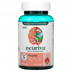 Schiff, Neuriva Brain Performance, оригинальный, со вкусом клубники, 50 жевательных таблеток