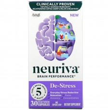 Schiff, Neuriva Brain Performance, De-Stress, 30 вегетарианских капсул