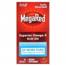 Schiff, MegaRed, превосходное масло криля с омега-3, повышенная сила действия, 500 мг, 90 мягких таблеток