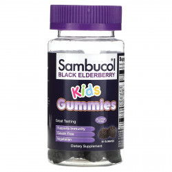 Sambucol, Черная бузина, жевательные таблетки для детей, 30 шт.