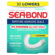 SeaBond, Адгезивные пломбы для зубных протезов, со вкусом свежей мяты, 30 мл