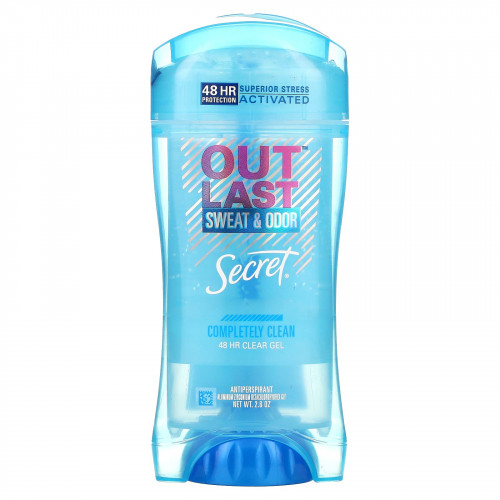 Secret, Outlast, прозрачный гель-дезодорант на 48 часов, абсолютная чистота, 73 г (2,6 унции)