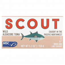 Scout, Дикий альбакорский тунец, 150 г (5,3 унции)