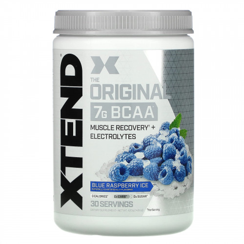 Xtend, The Original, 7 г аминокислот с разветвленной цепью (BCAA), со вкусом голубой малины, 420 г (14,8 унции)