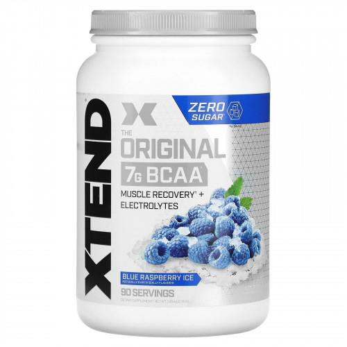 Xtend, The Original, 7 г аминокислот с разветвленной цепью (BCAA), со вкусом голубой малины, 1,26 кг (2,78 фунта)