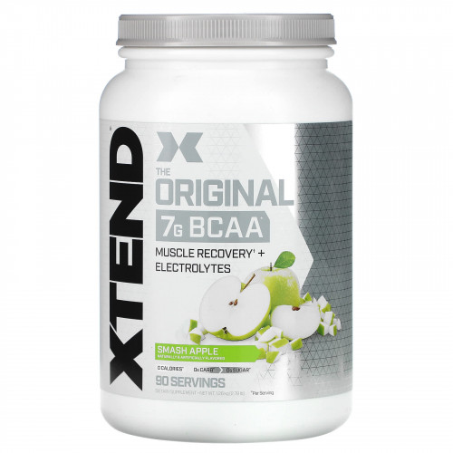 Xtend, The Original, 7 г аминокислот с разветвленной цепью (BCAA), со вкусом яблока, 1,26 кг (2,78 фунта)