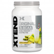 Xtend, The Original, 7 г аминокислот с разветвленной цепью (BCAA), со вкусом тропических фруктов, 1,26 кг (2,78 фунта)