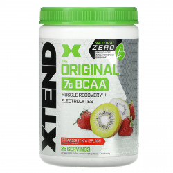 Xtend, The Original, Natural Zero, 7 г аминокислот с разветвленной цепью (BCAA), со вкусом клубники и киви, 367,5 г (13 унций)