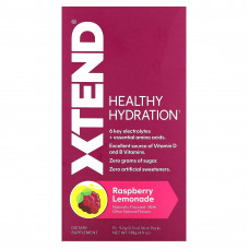 Xtend, Healthy Hydration, малиновый лимонад, 15 пакетиков по 8,6 г (0,3 унции)